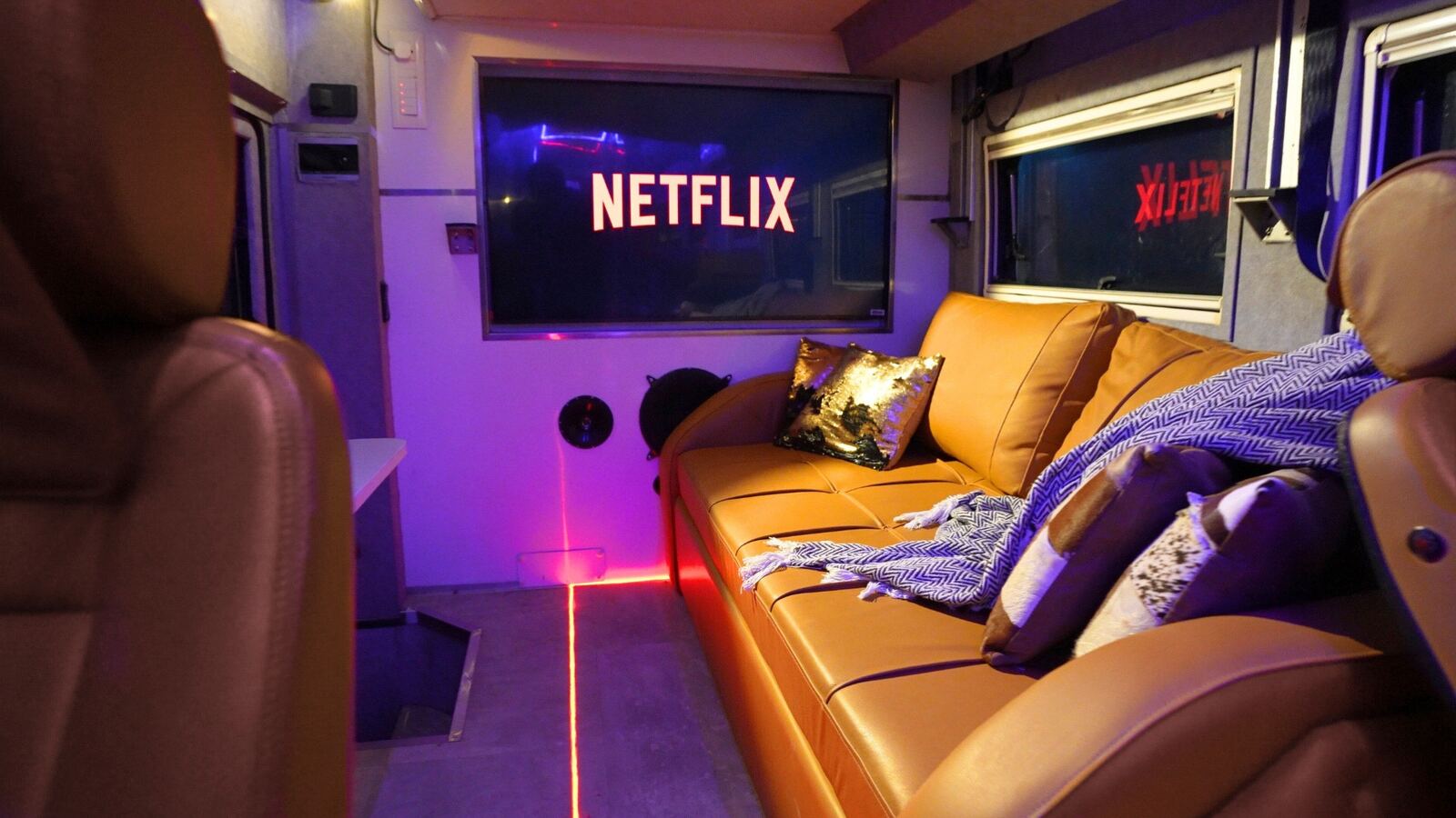 Inside the Ratha caravan lounge