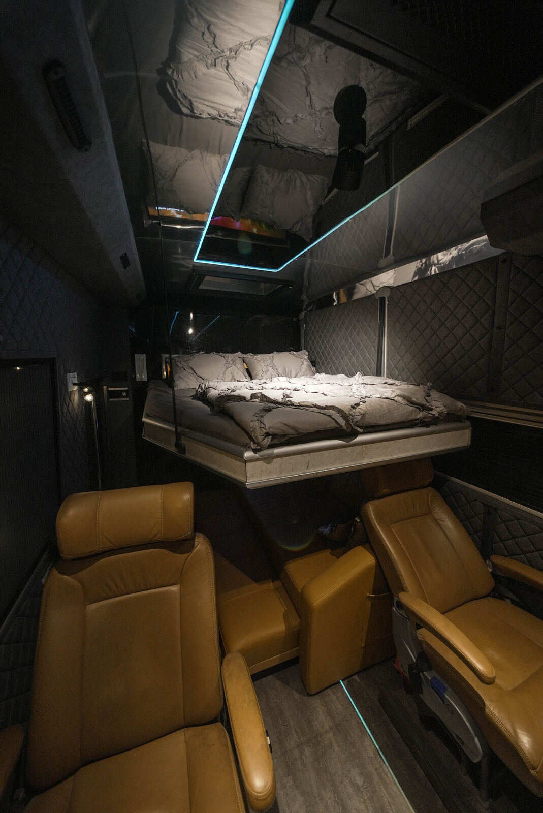Black Caravan overhead sleeping bunk